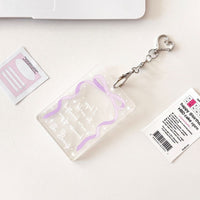 Thumbnail for Ribbon Bowknot Kpop Keychain Acrylic Photocard Holder - ArtGalleryZen