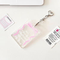 Thumbnail for Ribbon Bowknot Kpop Keychain Acrylic Photocard Holder - ArtGalleryZen