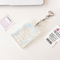 Thumbnail for Ribbon Bowknot Kpop Keychain Acrylic Photocard Holder - ArtGalleryZen