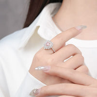 Thumbnail for S925 Sterling Silver Diamond Heart Ring - ArtGalleryZen