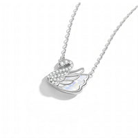 Thumbnail for S925 Sterling Silver Swarovski Crystal Swan Pendant Necklace - ArtGalleryZen