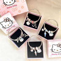 Thumbnail for Sanrio CZ Inlaid Stainless Steel Hello Kitty Bangle Bracelet - ArtGalleryZen