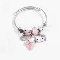 Thumbnail for Sanrio CZ Inlaid Stainless Steel Hello Kitty Bangle Bracelet - ArtGalleryZen