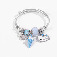 Thumbnail for Sanrio CZ Inlaid Stainless Steel Hello Kitty Bangle Bracelet - ArtGalleryZen