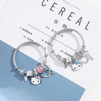 Thumbnail for Sanrio CZ Inlaid Stainless Steel Hello Kitty Bangle Bracelet - ArtGalleryZen