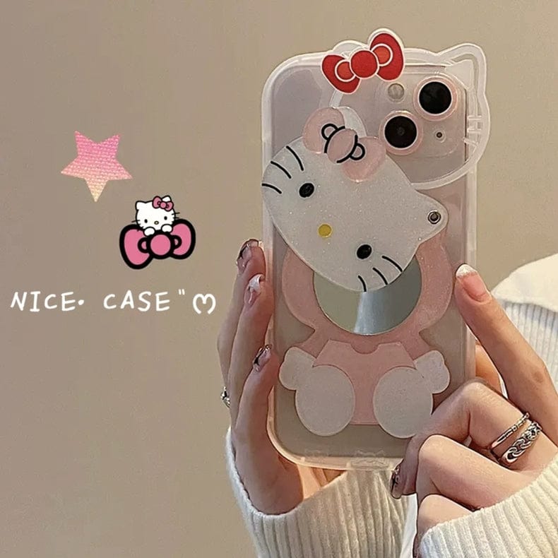 Sanrio Hello Kitty iPhone Case With Cosmetic Mirror - ArtGalleryZen