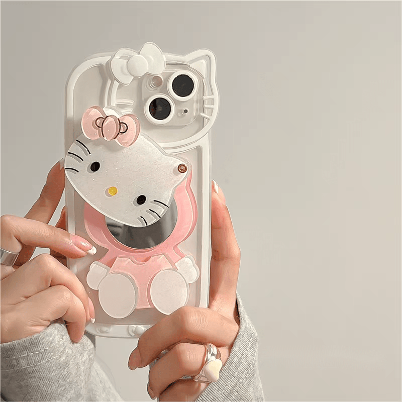 Sanrio Hello Kitty iPhone Case With Cosmetic Mirror - ArtGalleryZen