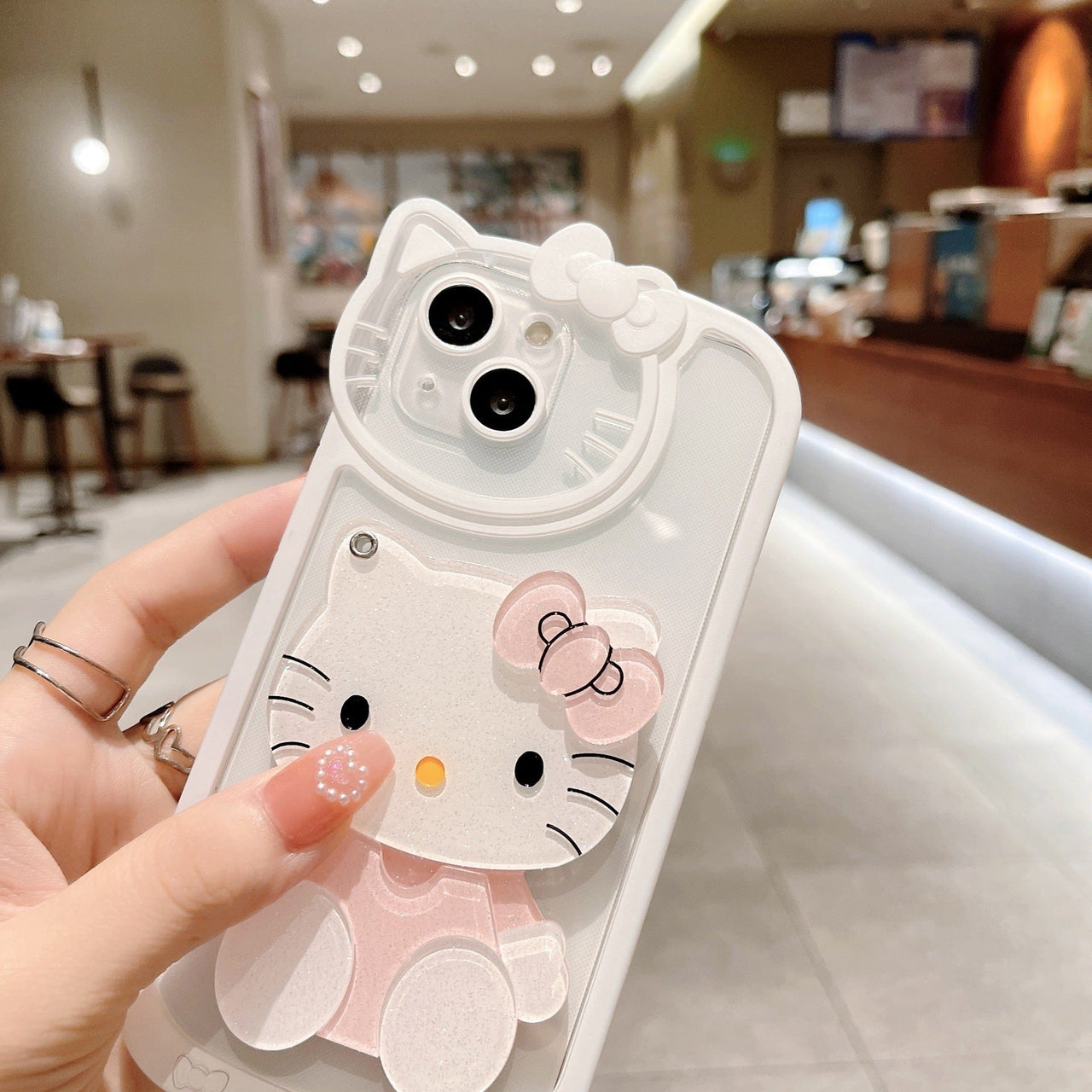 Sanrio Hello Kitty iPhone Case With Cosmetic Mirror - ArtGalleryZen