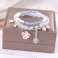 Thumbnail for Sanrio Kawaii Anime Melody Kuromi Cinnamoroll Crystal Bracelet - ArtGalleryZen