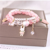 Thumbnail for Sanrio Kawaii Anime Melody Kuromi Cinnamoroll Crystal Bracelet - ArtGalleryZen