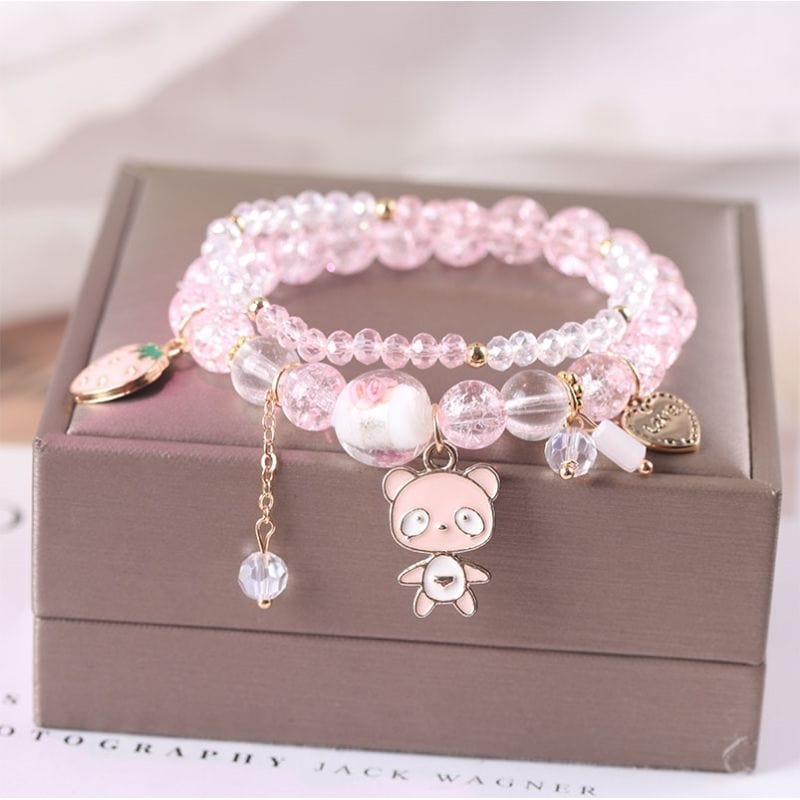 Sanrio Hello Kitty Y2K Bracelets Anime Kawaii Cinnamoroll My Melody Silver  Rhinestone Women'S Girls Jewelry Accessories Gifts 
