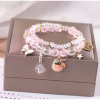 Thumbnail for Sanrio Kawaii Anime Melody Kuromi Cinnamoroll Crystal Bracelet - ArtGalleryZen