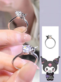 Thumbnail for Sanrio Kuromi Diamond Ring - ArtGalleryZen