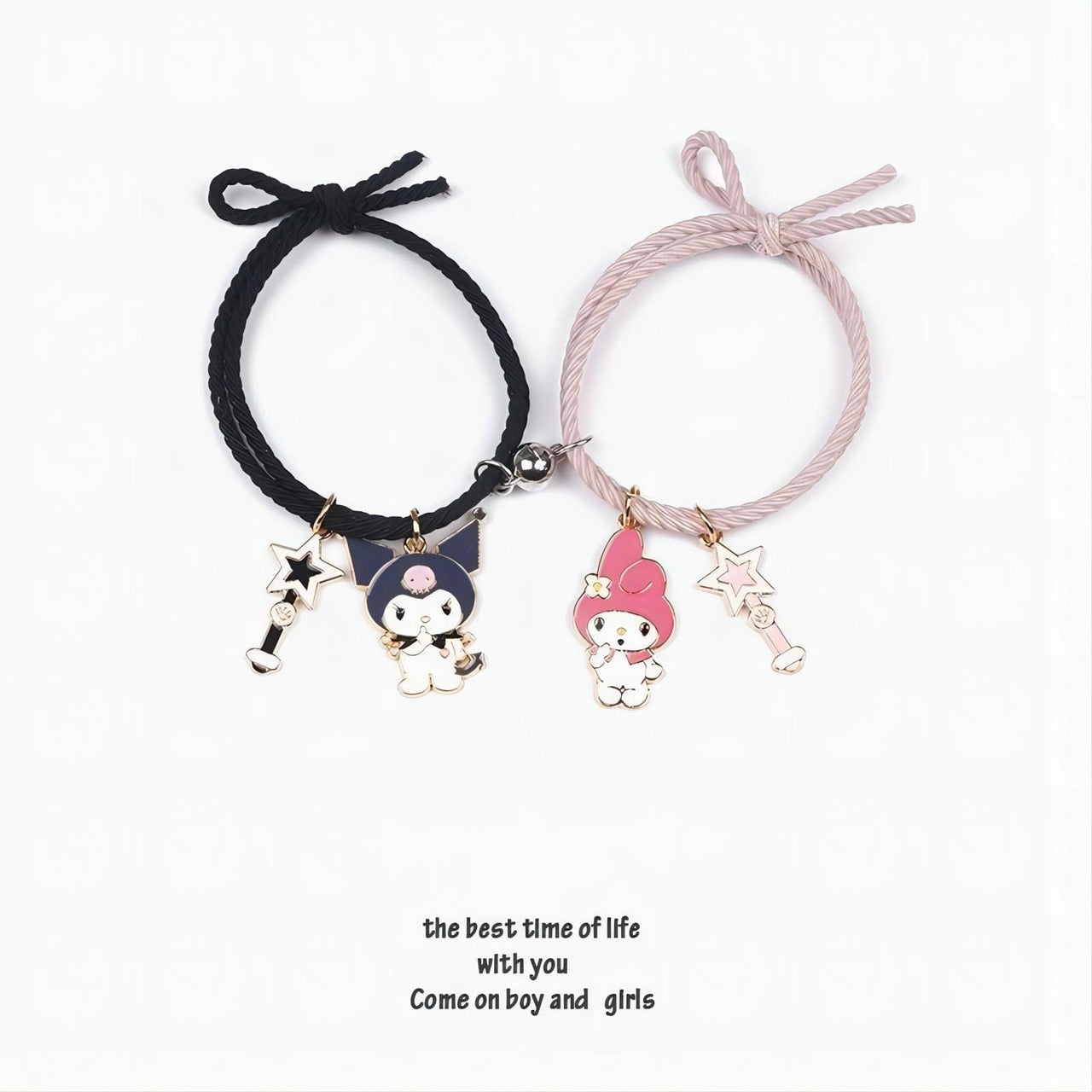 Sanrio Kuromi My Melody Magnetic Rope Chain Bracelet Set - ArtGalleryZen