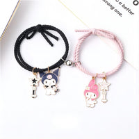 Thumbnail for Sanrio Kuromi My Melody Magnetic Rope Chain Bracelet Set - ArtGalleryZen