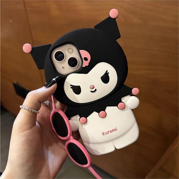 Sanrio Kuromi My Melody Wearing Sunglasses iPhone Case - ArtGalleryZen