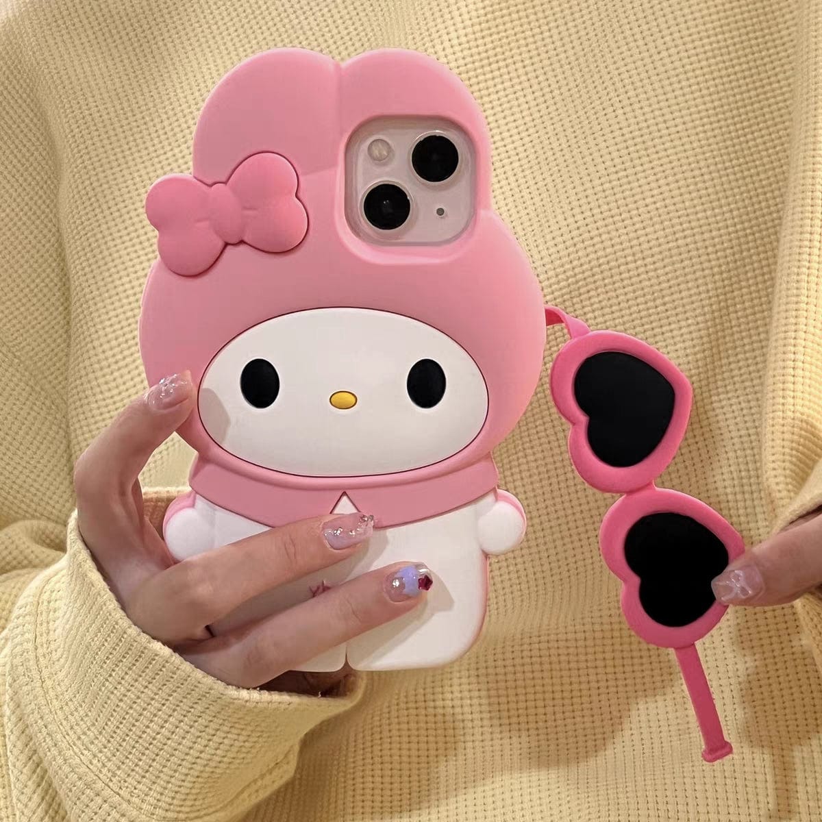 Sanrio Kuromi My Melody Wearing Sunglasses iPhone Case - ArtGalleryZen
