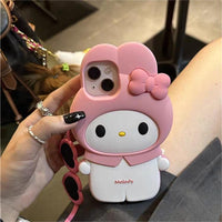 Thumbnail for Sanrio Kuromi My Melody Wearing Sunglasses iPhone Case - ArtGalleryZen