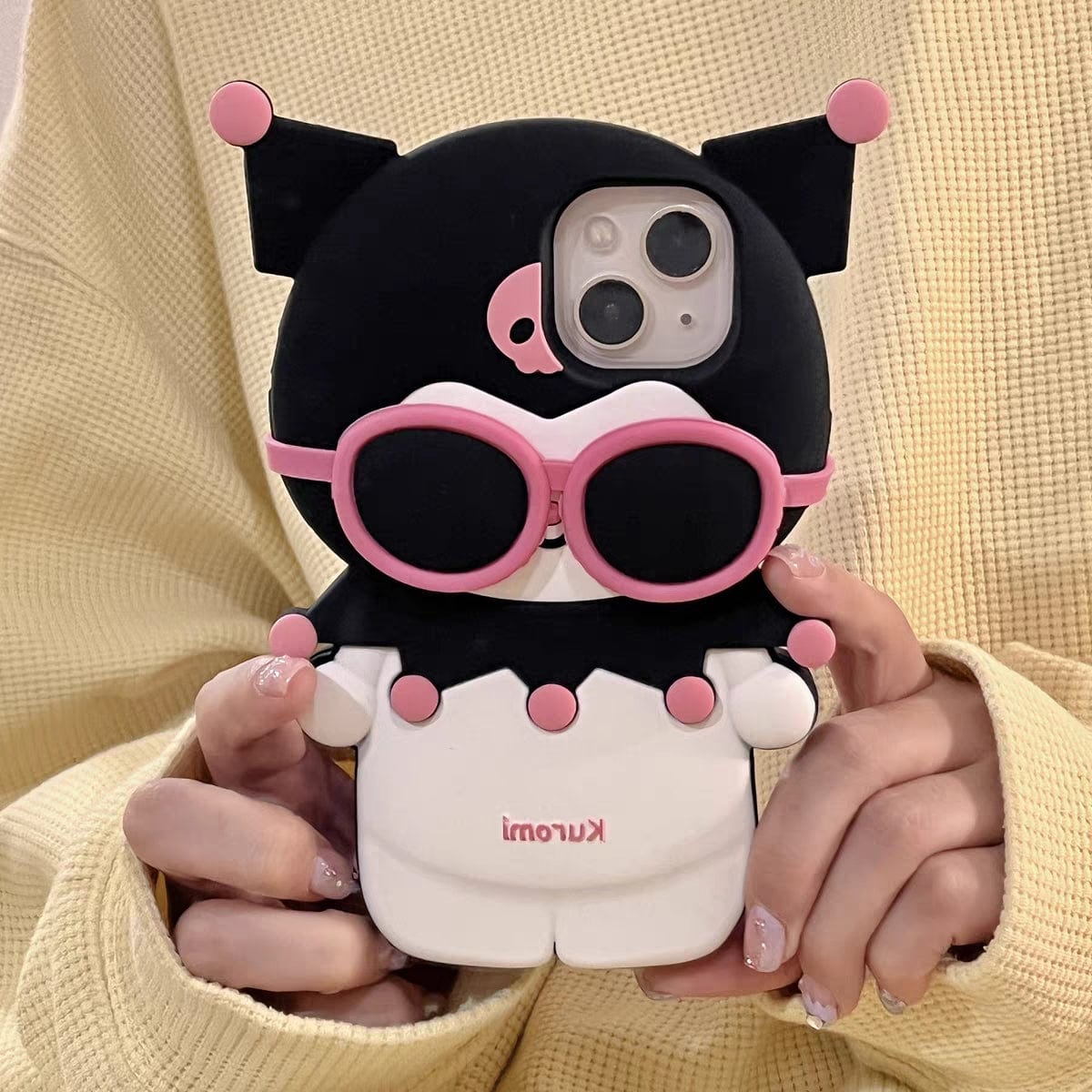 Sanrio Kuromi My Melody Wearing Sunglasses iPhone Case - ArtGalleryZen