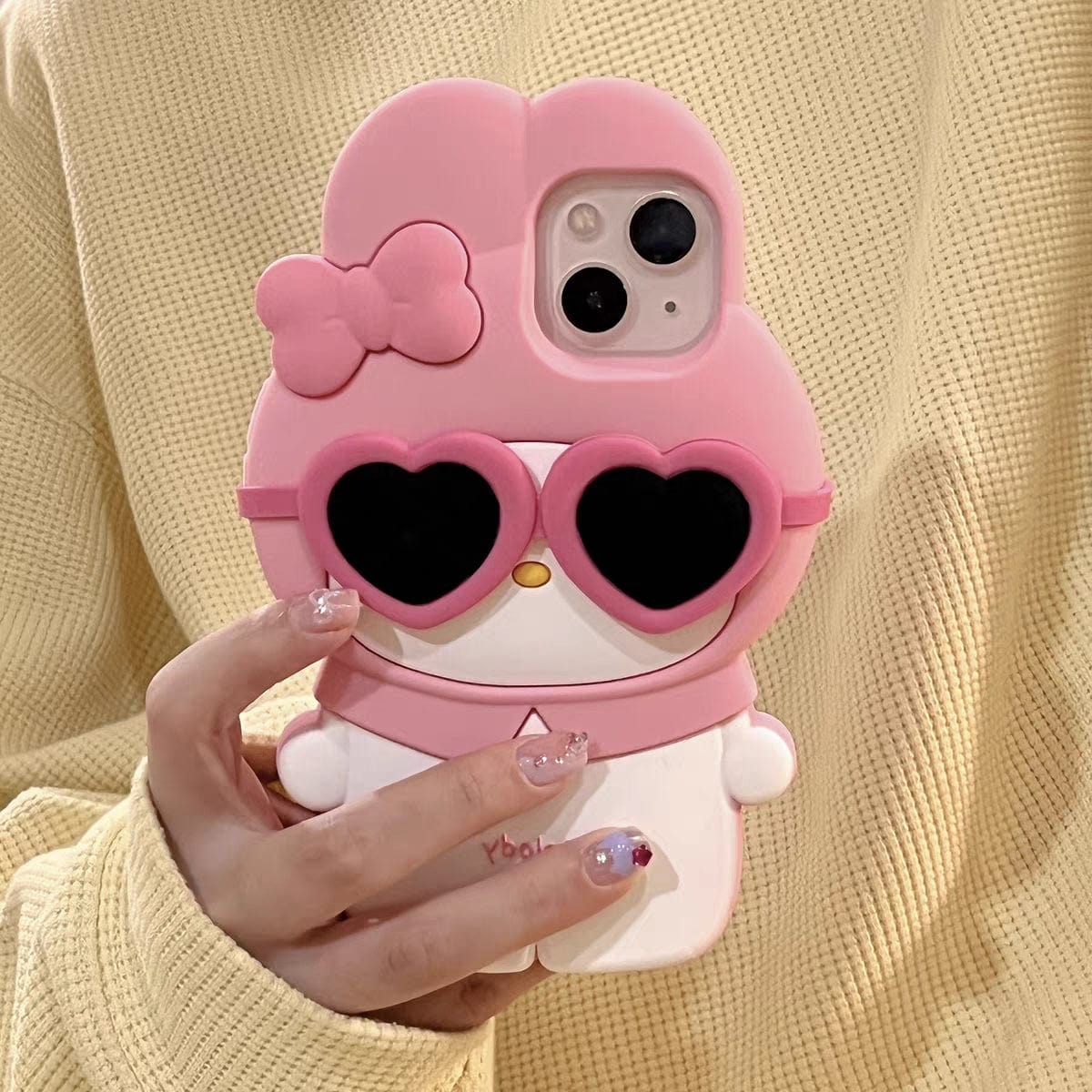 Sanrio Kuromi My Melody Wearing Sunglasses iPhone Case - ArtGalleryZen