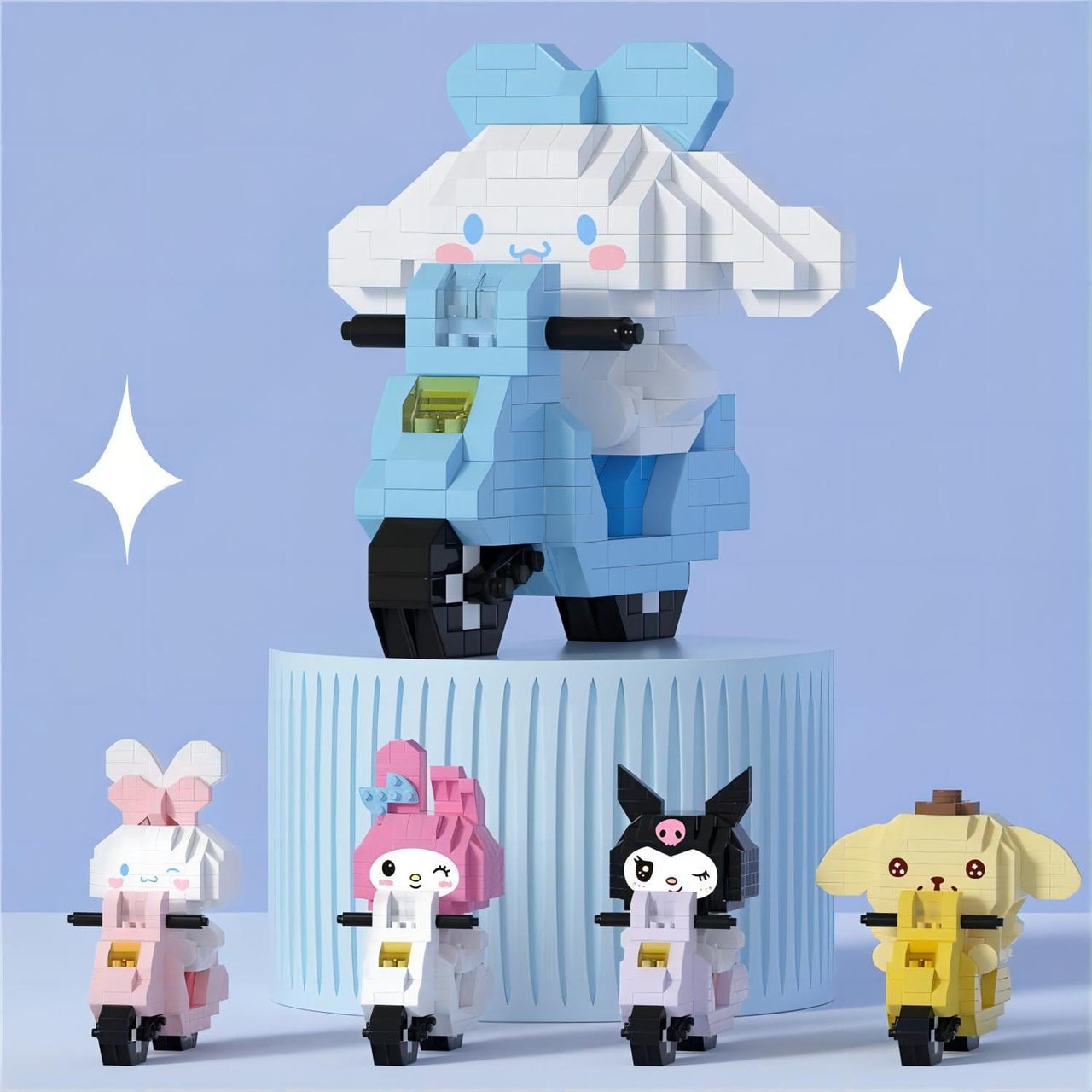 Sanrio LEGO Compatible Motor To Go Building Bricks - ArtGalleryZen