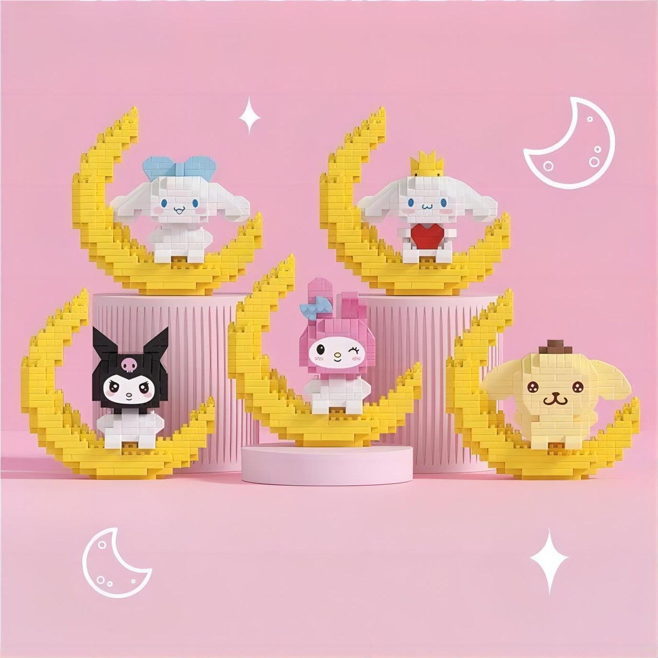 Sanrio LEGO Compatible On-The-Moon Building Bricks - ArtGalleryZen