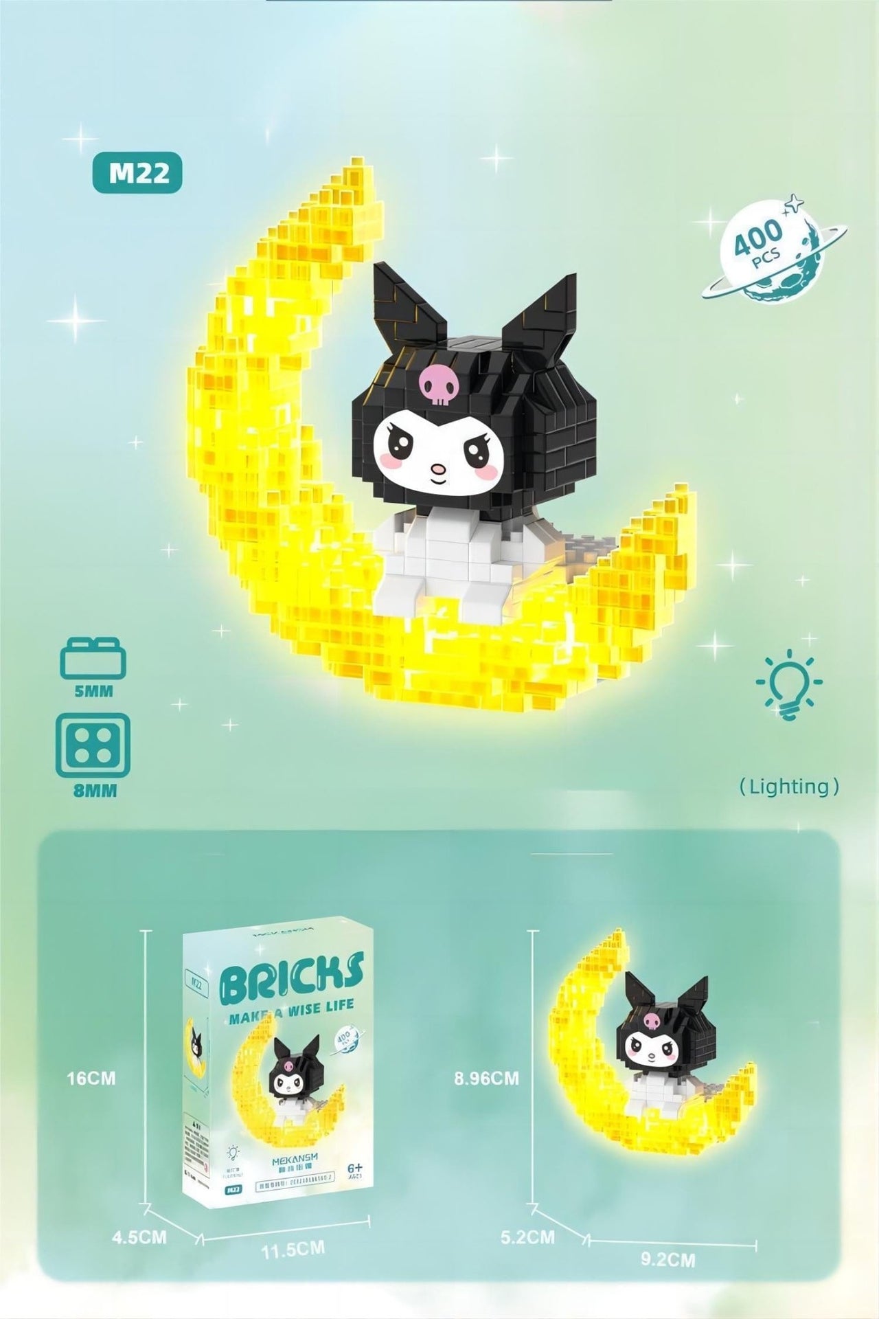 Sanrio LEGO Compatible On-The-Moon Building Bricks - ArtGalleryZen