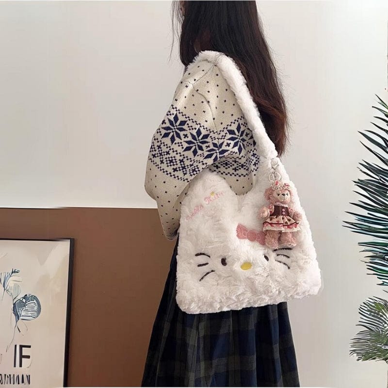 Sanrio Plush Hello Kitty Shoulder Bag - ArtGalleryZen