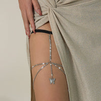 Thumbnail for Shining Layered Rhinestone Inlaid Butterfly Charm Elastic Thigh Leg Chain