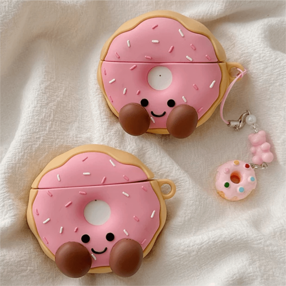 Smile Donut AirPods Earphone Case With Accessories - ArtGalleryZen