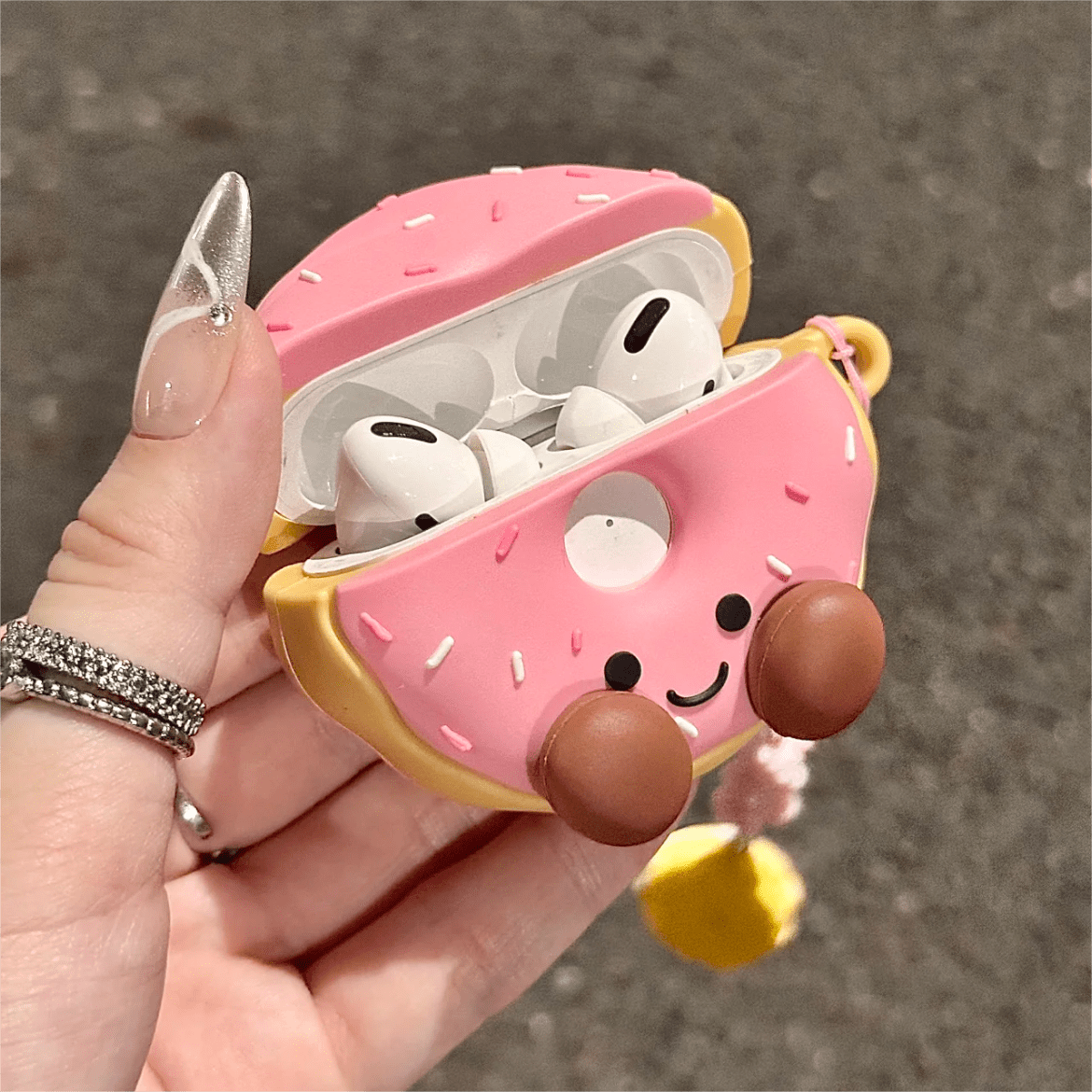 Smile Donut AirPods Earphone Case With Accessories - ArtGalleryZen