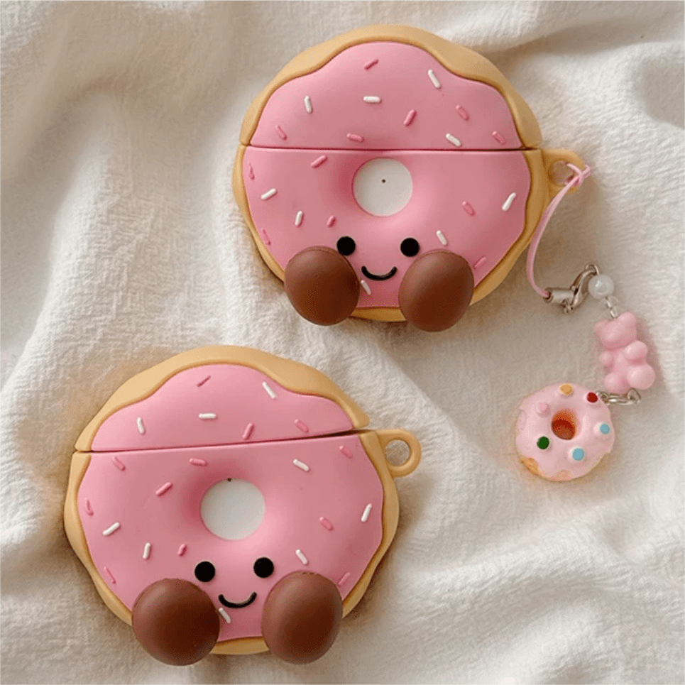 Smile Donut AirPods Earphone Case With Accessories