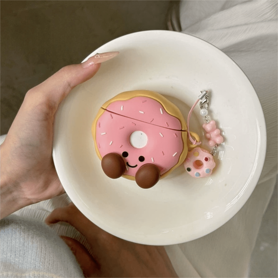 Smile Donut AirPods Earphone Case With Accessories