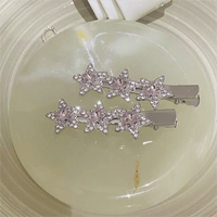 Thumbnail for Sparkling Chic Crystal Inlaid Star Heart Bowknot Hair Clips Set - ArtGalleryZen