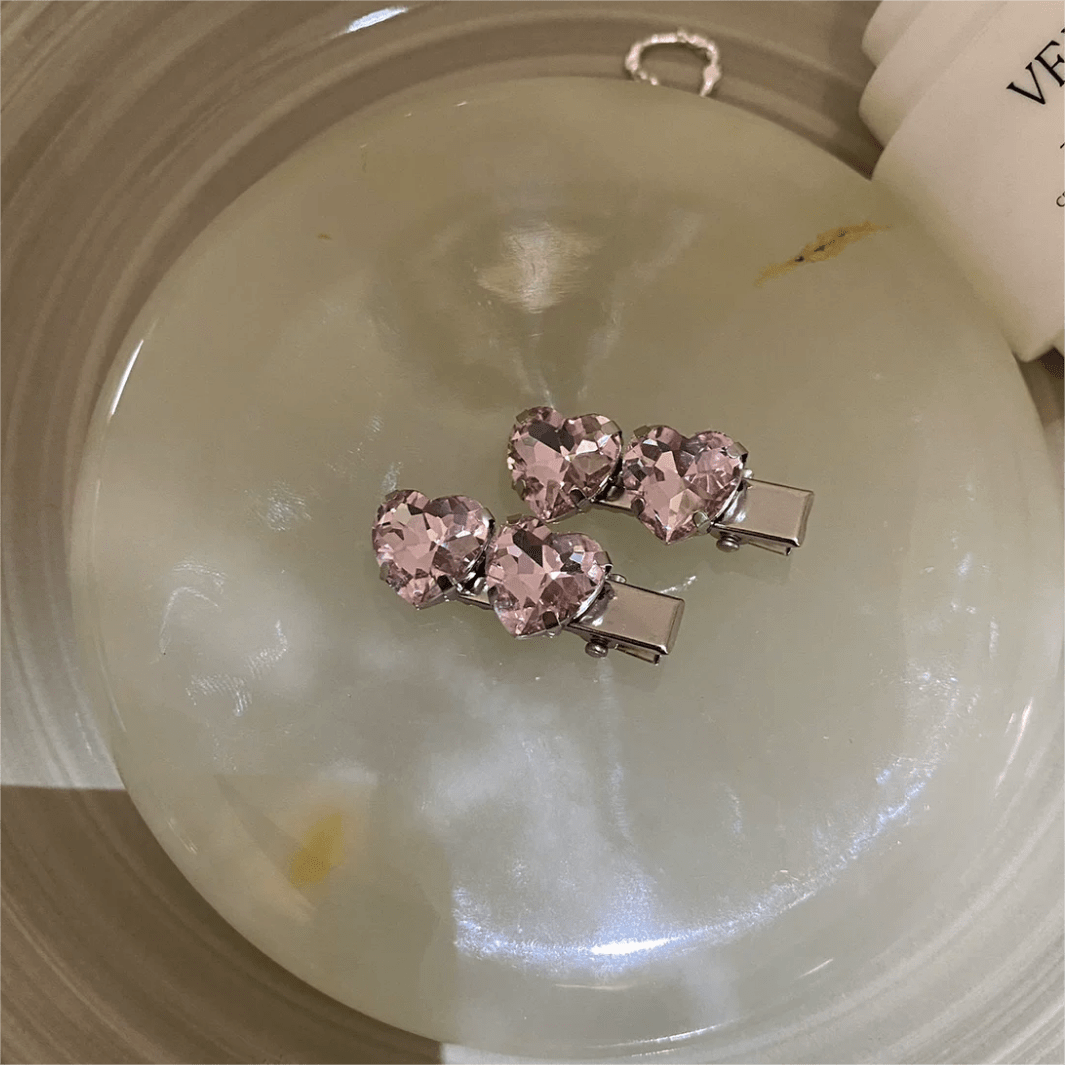 Sparkling Chic Crystal Inlaid Star Heart Bowknot Hair Clips Set - ArtGalleryZen