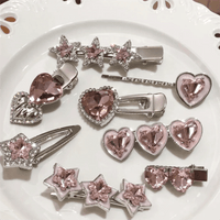 Thumbnail for Sparkling Chic Crystal Inlaid Star Heart Bowknot Hair Clips Set - ArtGalleryZen