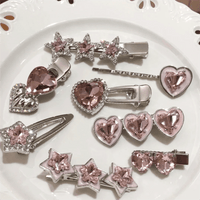 Thumbnail for Sparkling Chic Crystal Inlaid Star Heart Bowknot Hair Clips Set