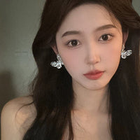 Thumbnail for Sparkling Chunky CZ Inlaid Butterfly Stud Earrings - ArtGalleryZen