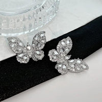 Thumbnail for Sparkling Chunky CZ Inlaid Butterfly Stud Earrings