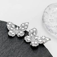 Thumbnail for Sparkling Chunky CZ Inlaid Butterfly Stud Earrings