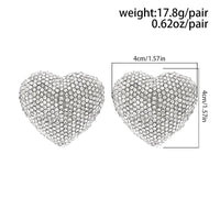 Thumbnail for Sparkling Chunky Rhinestone Heart Earrings - ArtGalleryZen