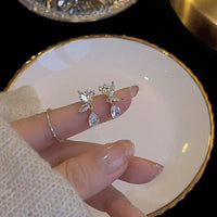 Thumbnail for Sparkling CZ Inlaid Butterfly Waterdrop Dangle Earrings - ArtGalleryZen