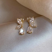 Thumbnail for Sparkling CZ Inlaid Butterfly Waterdrop Dangle Earrings - ArtGalleryZen
