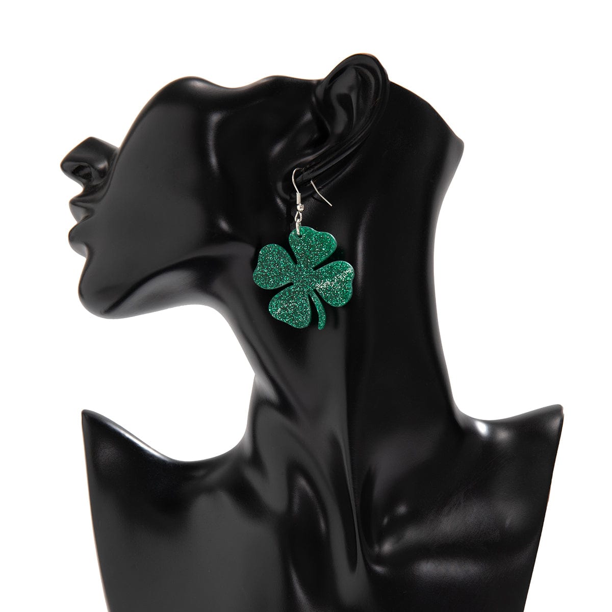 Sparkling Lucky Clover Dangle Earrings - ArtGalleryZen