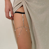 Thumbnail for Sparkling Layered Rhinestone Inlaid Elastic Thigh Leg Chain