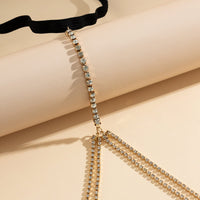 Thumbnail for Sparkling Layered Rhinestone Inlaid Elastic Thigh Leg Chain