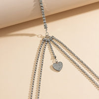 Thumbnail for Sparkling Layered Rhinestone Inlaid Heart Charm Elastic Thigh Leg Chain