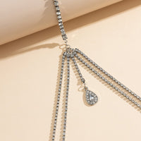 Thumbnail for Sparkling Layered Rhinestone Inlaid Waterdrop Charm Elastic Thigh Leg Chain