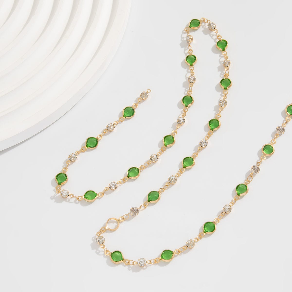 Sparkling Rhinestone Crystal Long Chain Y Necklace - ArtGalleryZen