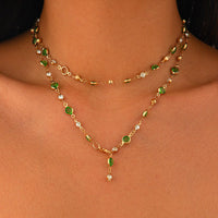 Thumbnail for Sparkling Rhinestone Crystal Long Chain Y Necklace - ArtGalleryZen